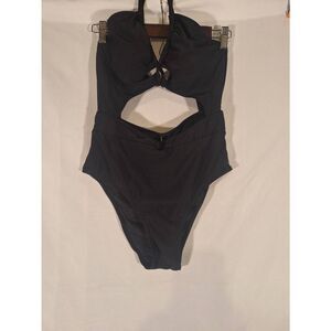 Cupshe Womens One-Piece Black Cut-Out Bathing‎ Suit Size Medium NEW